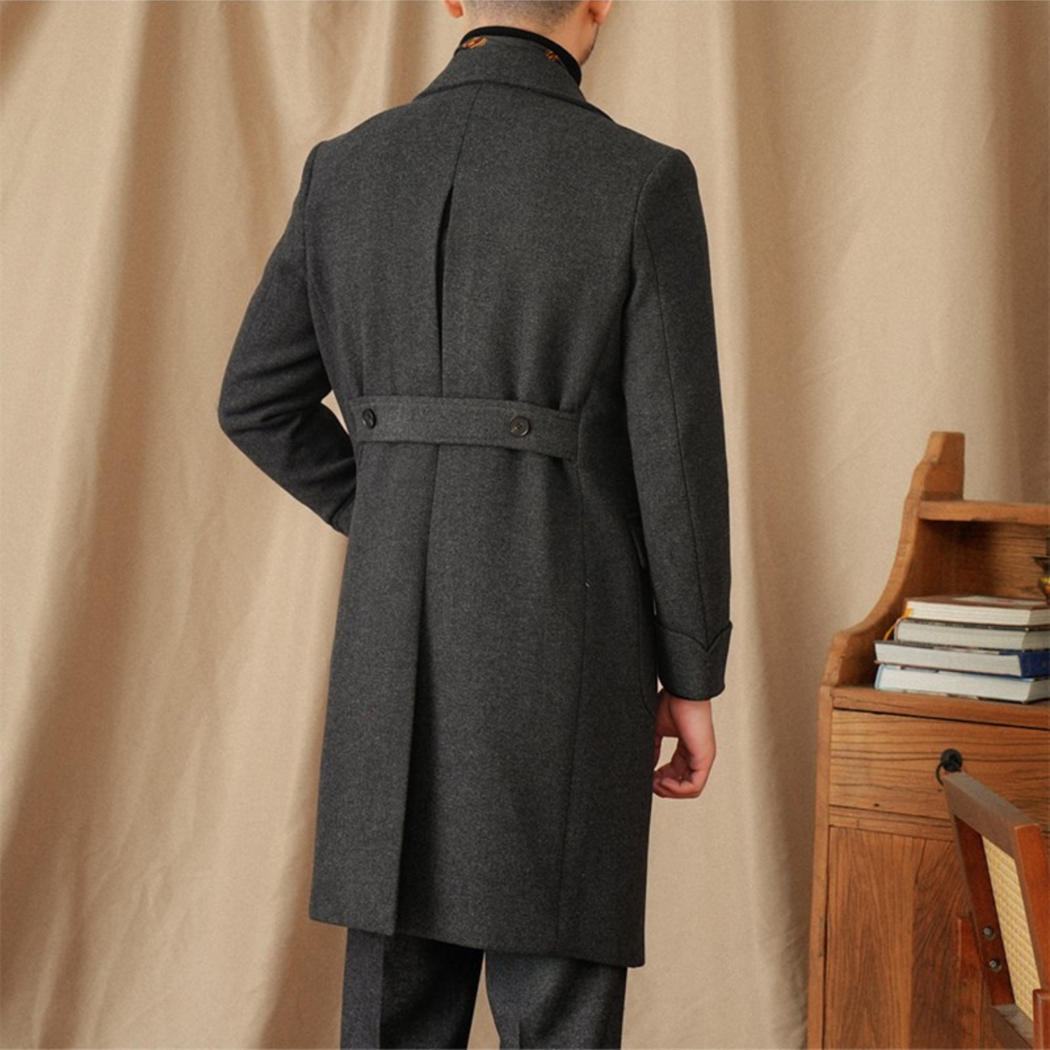 The Ashbury Herringbone Overcoat Tovian Instinct