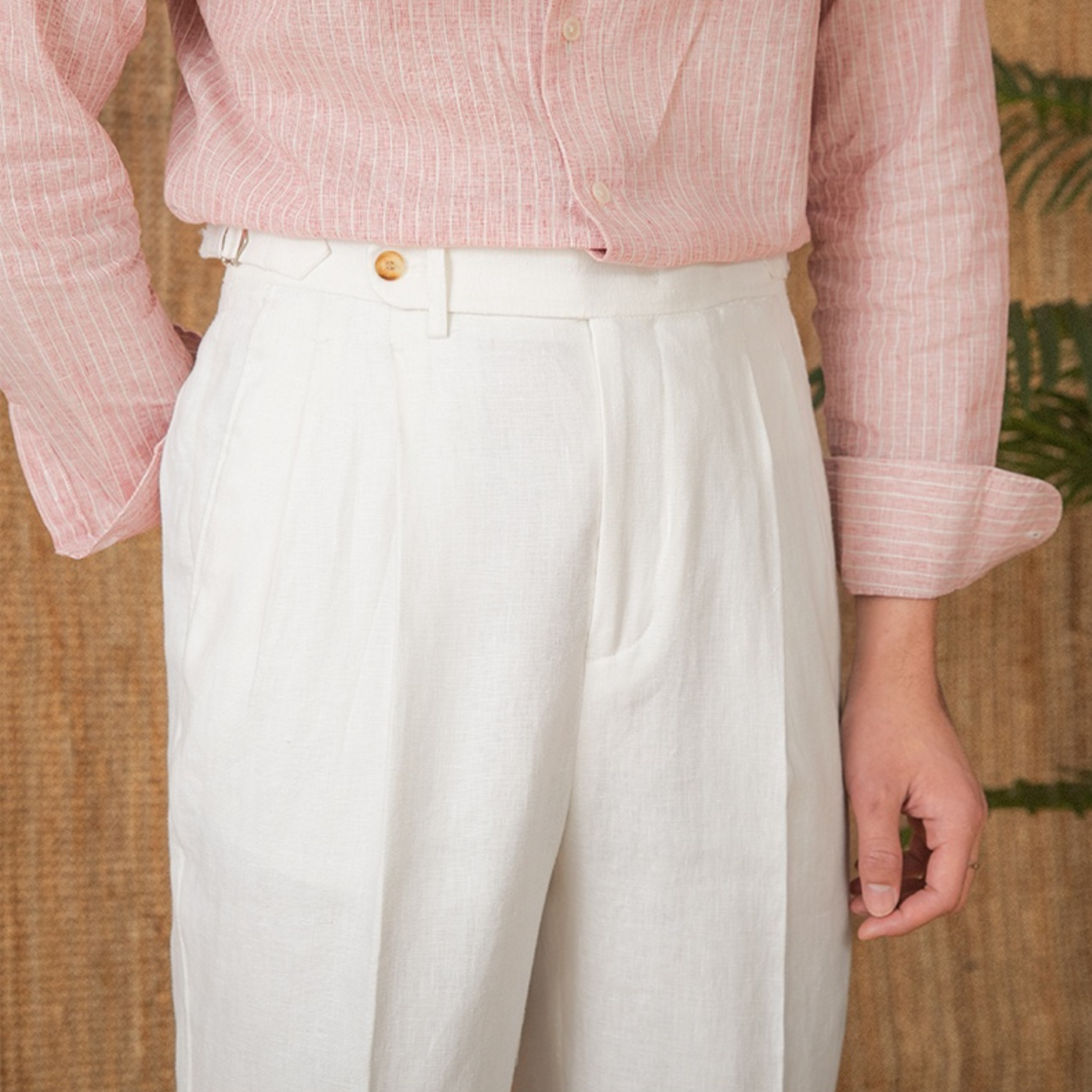 The Rossetti Linen Trousers  White / 34 Tovian Instinct