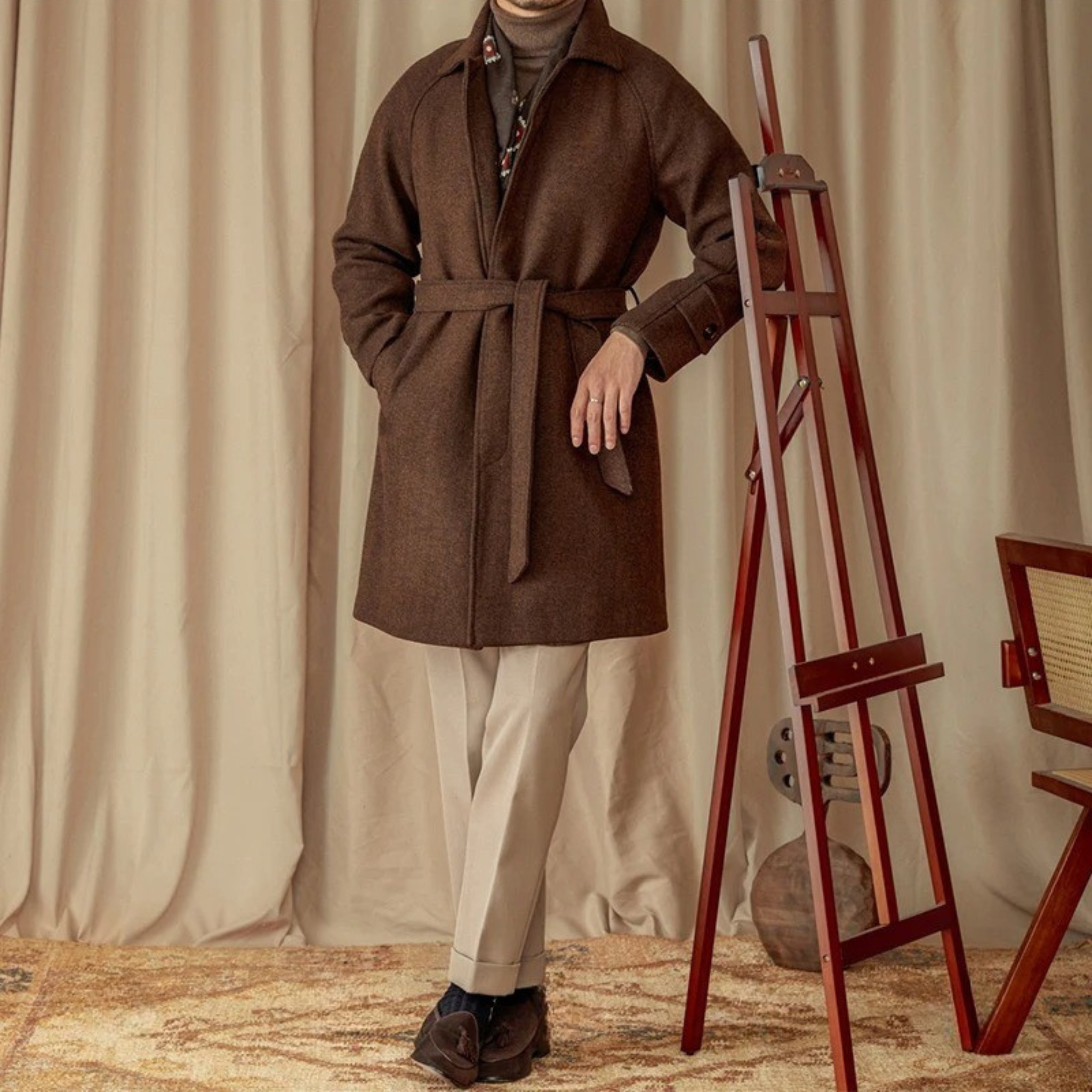 The Halsten Wool Balmacaan Tovian Instinct