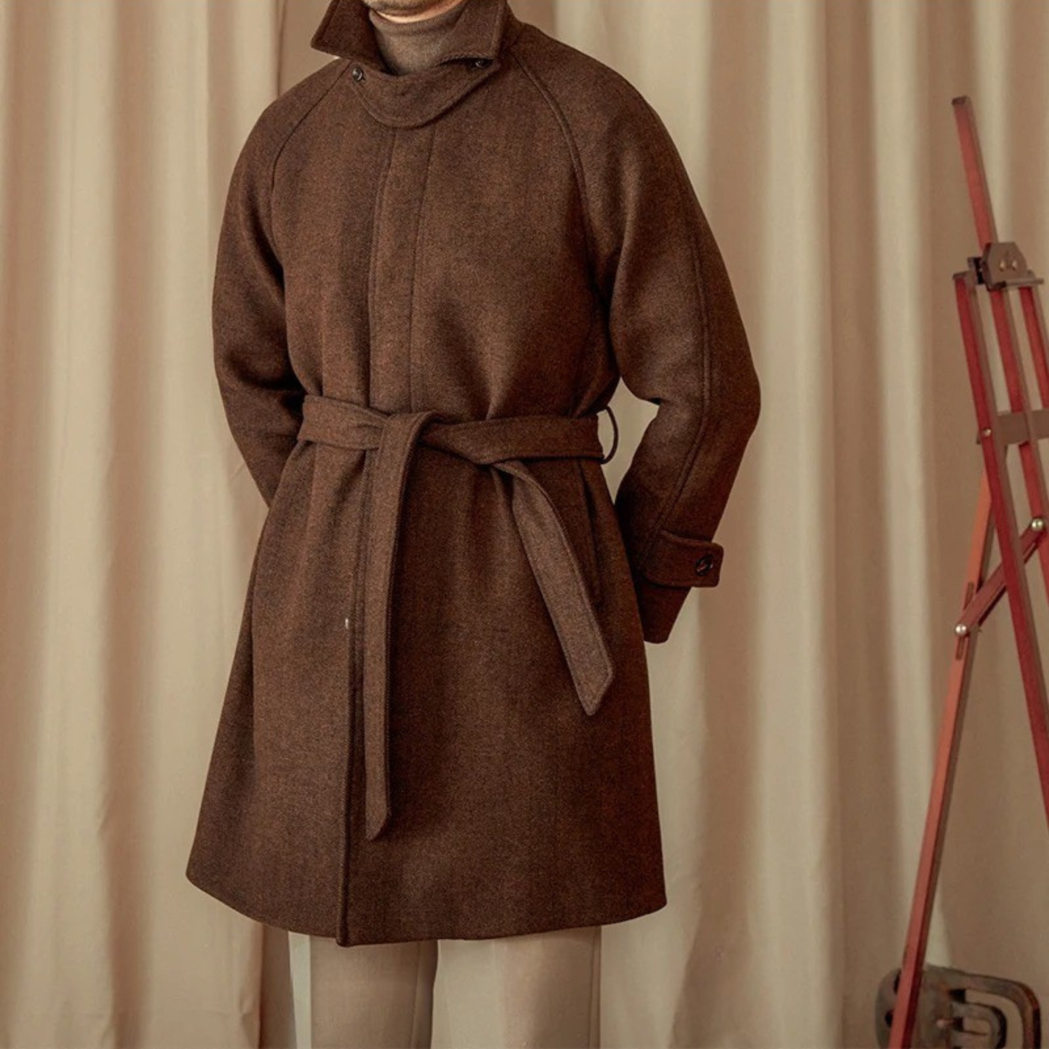 The Halsten Wool Balmacaan Tovian Instinct