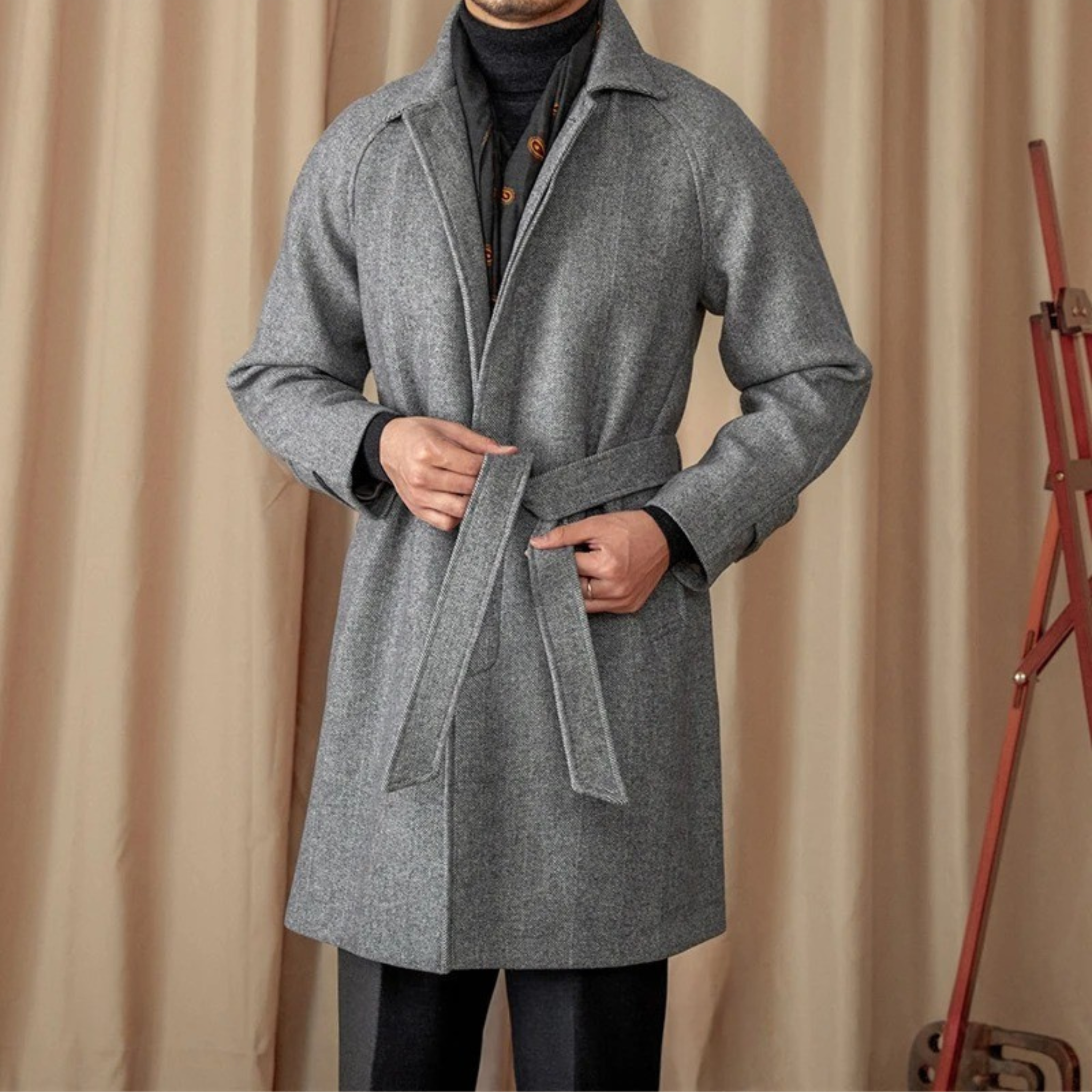 The Halsten Wool Balmacaan  Grey / XL Tovian Instinct