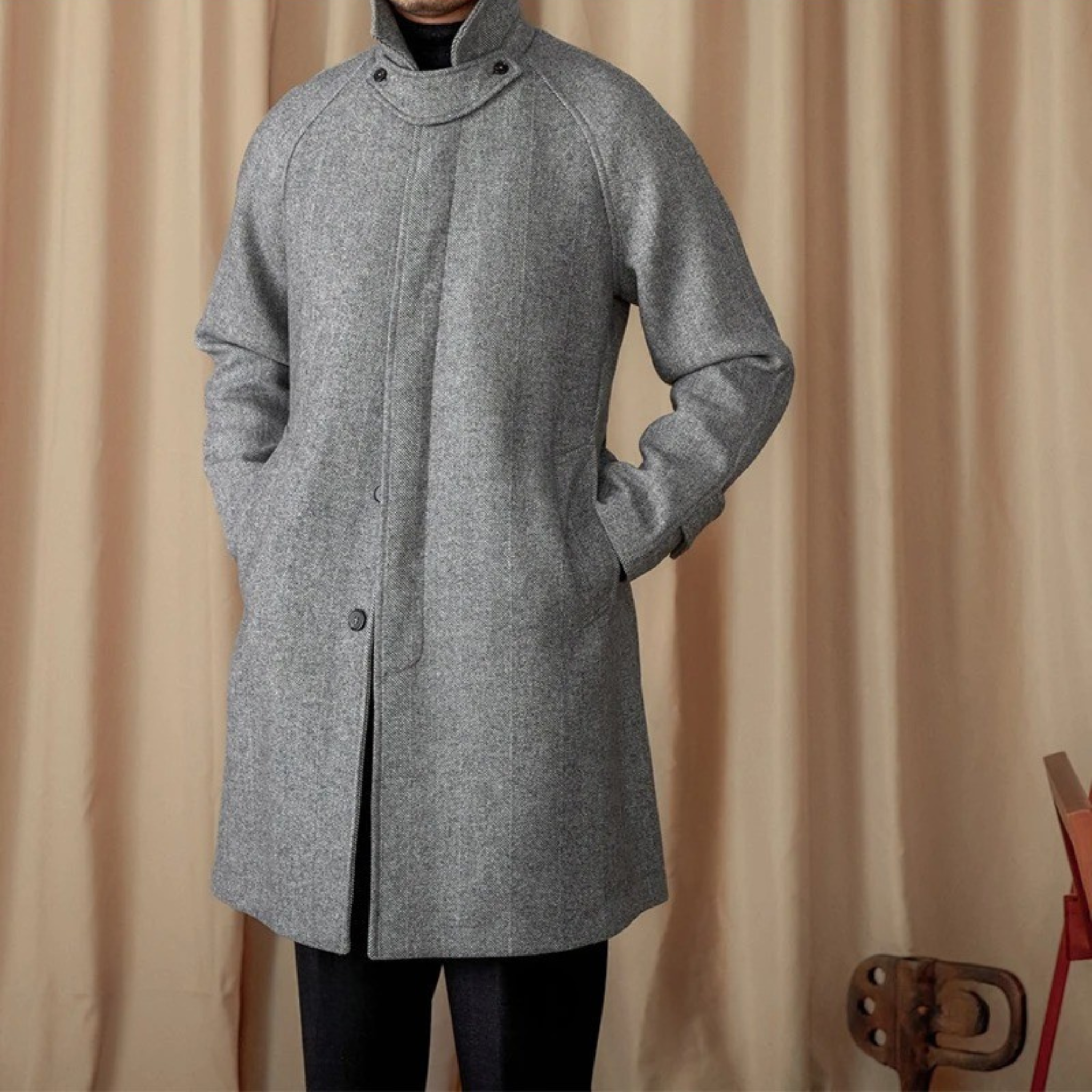 The Halsten Wool Balmacaan Tovian Instinct