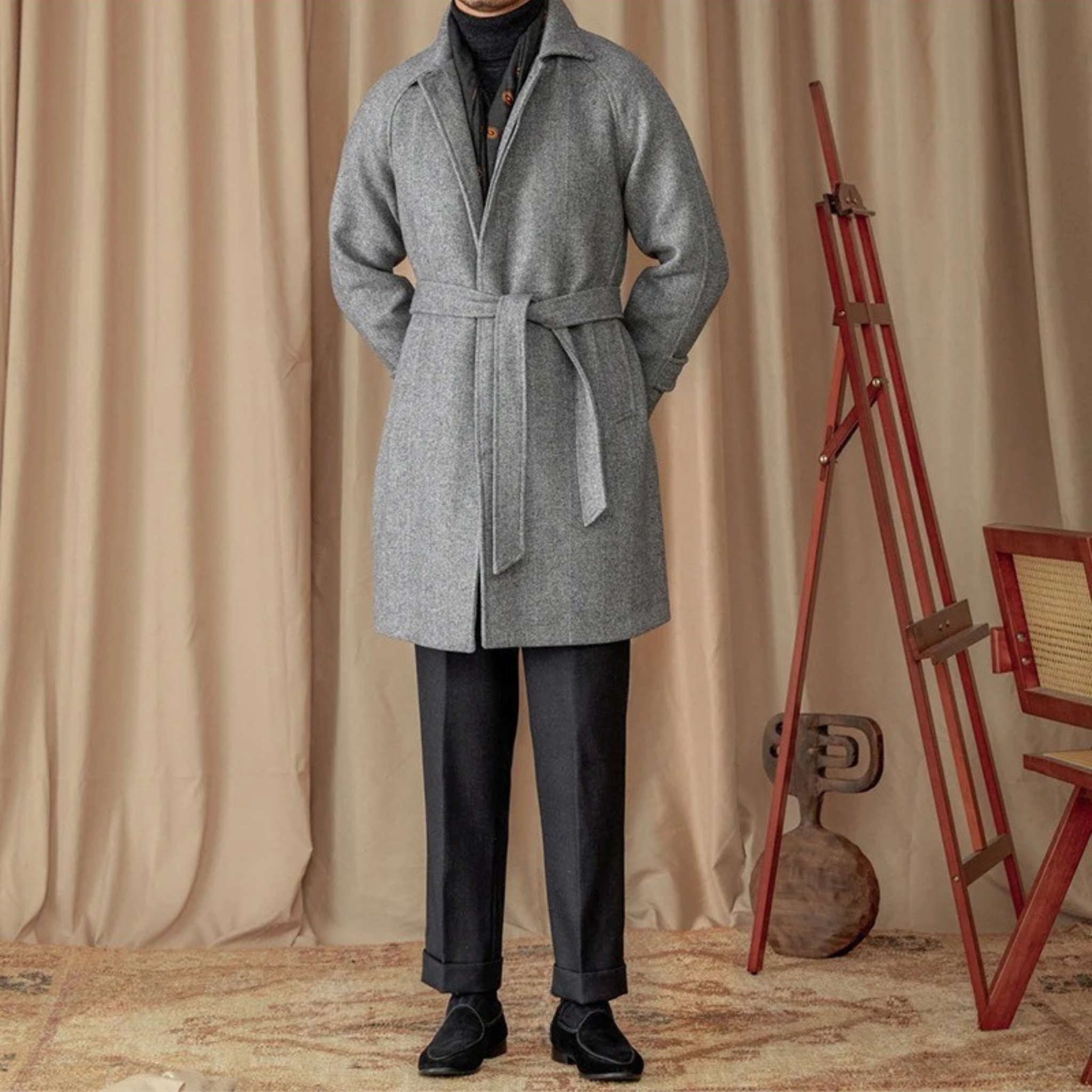 The Halsten Wool Balmacaan Tovian Instinct