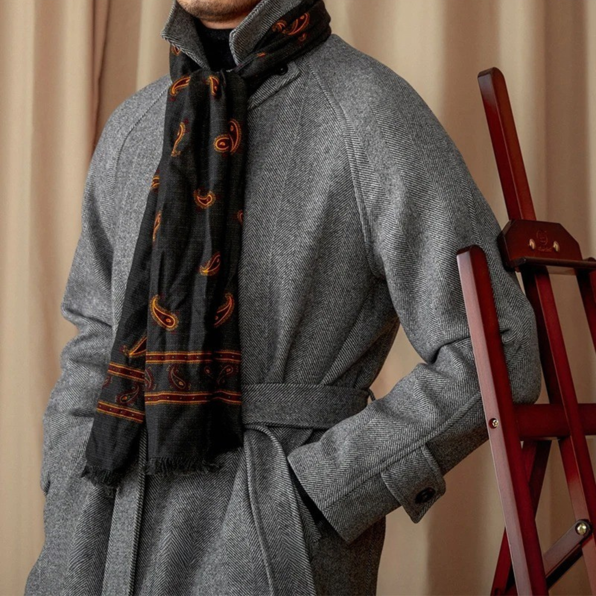 The Halsten Wool Balmacaan Tovian Instinct