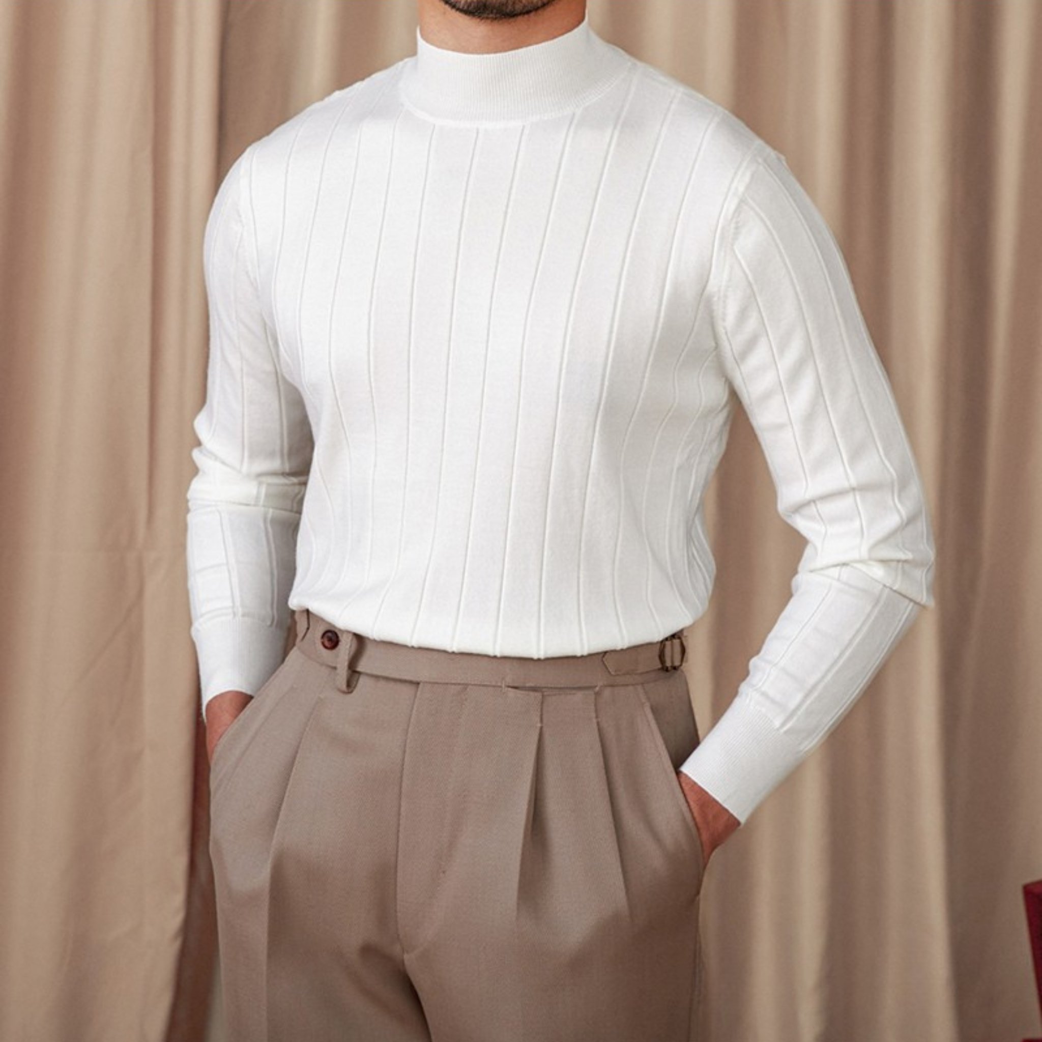 The Aure Knit  White / XL Tovian Instinct