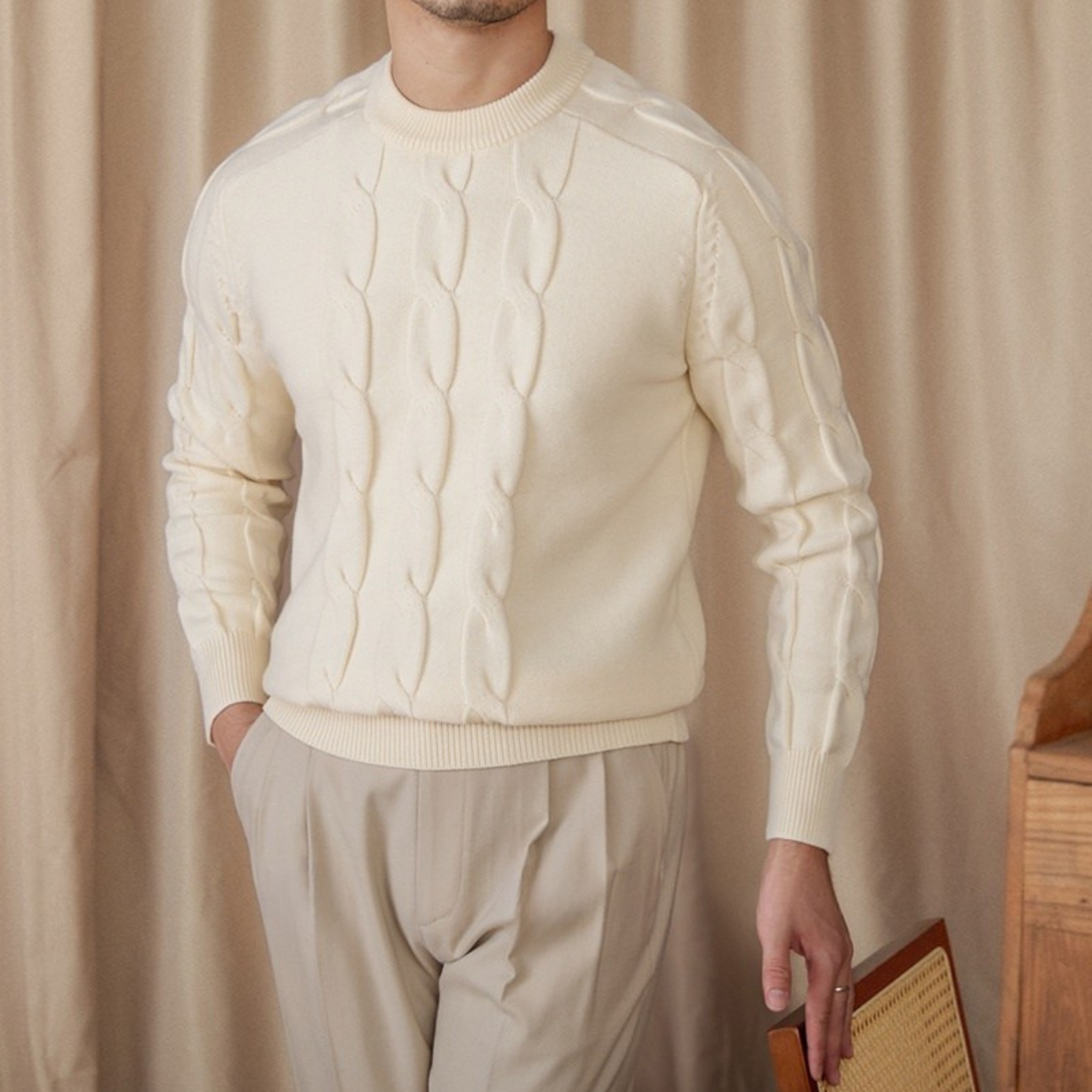 The Varen Knit  Beige / 2XL Tovian Instinct
