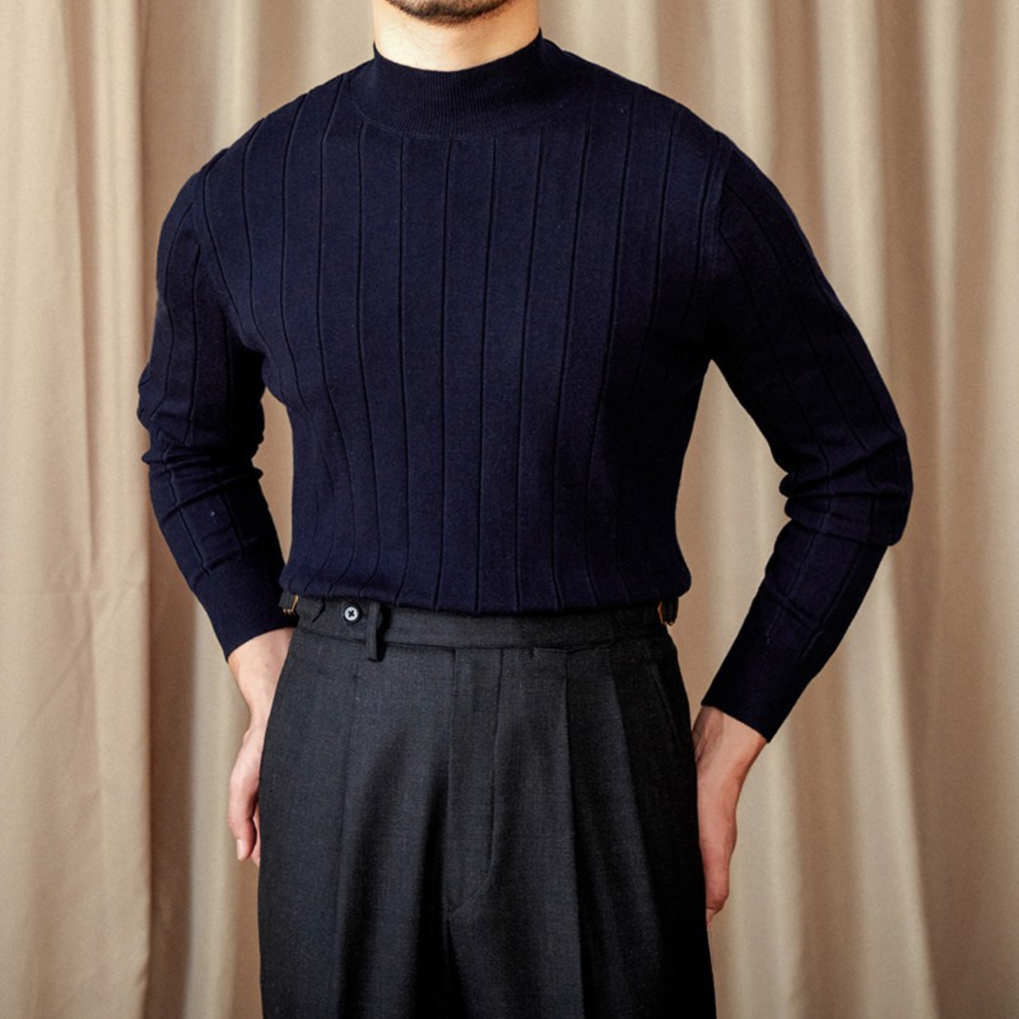 The Aure Knit  Navy / XL Tovian Instinct