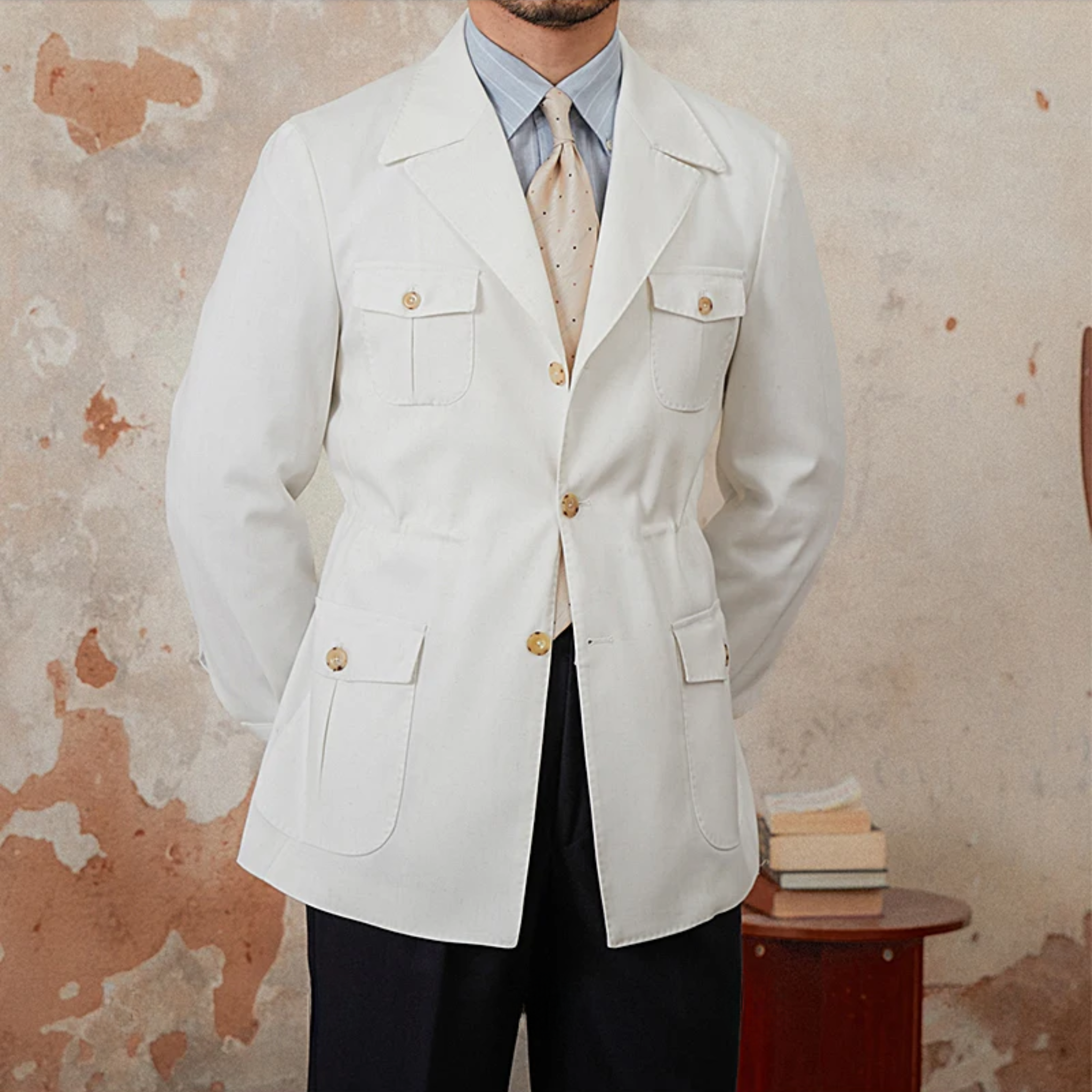 The Ashford Hunting Jacket  White / 2XL Tovian Instinct