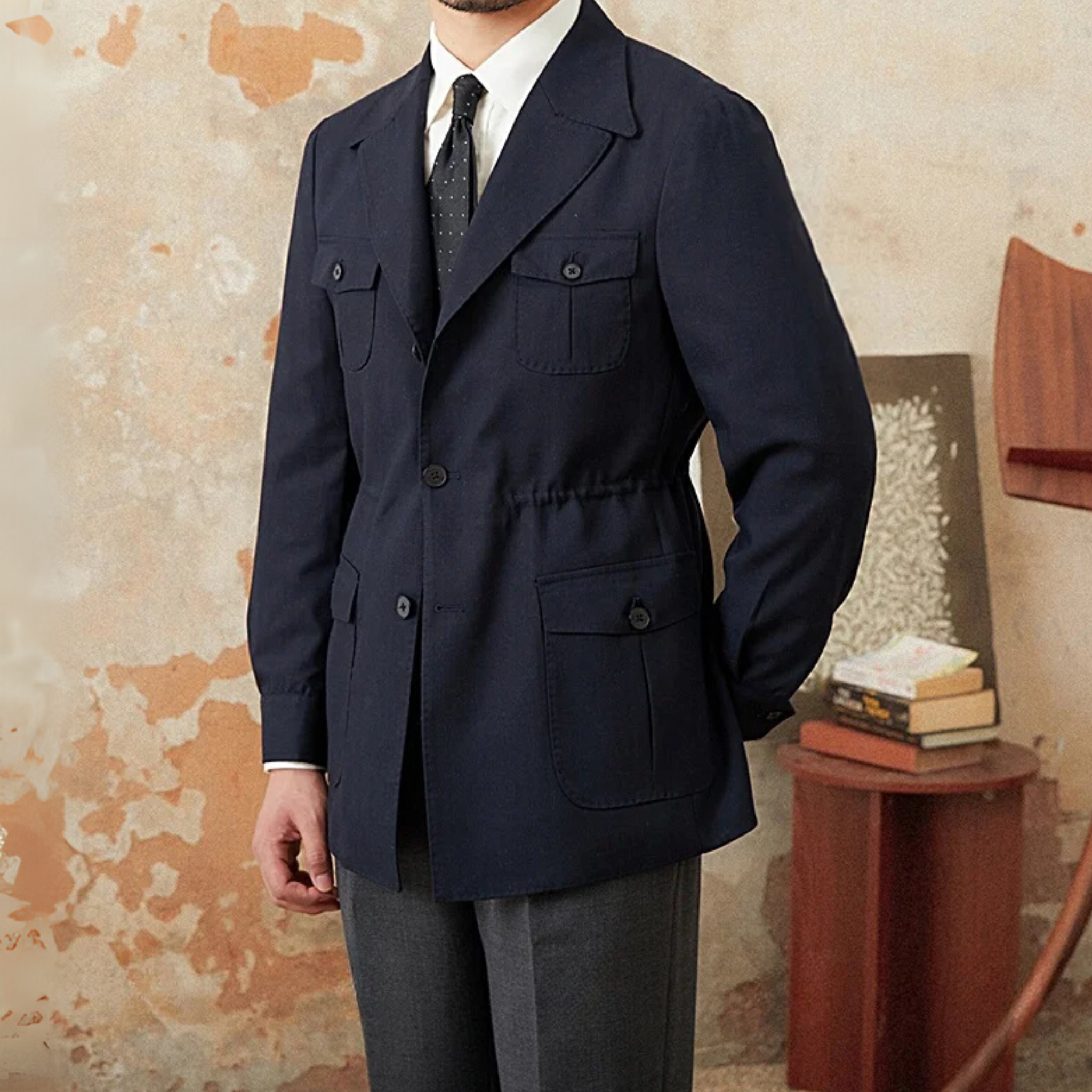 The Ashford Hunting Jacket  Navy Blue / 2XL Tovian Instinct