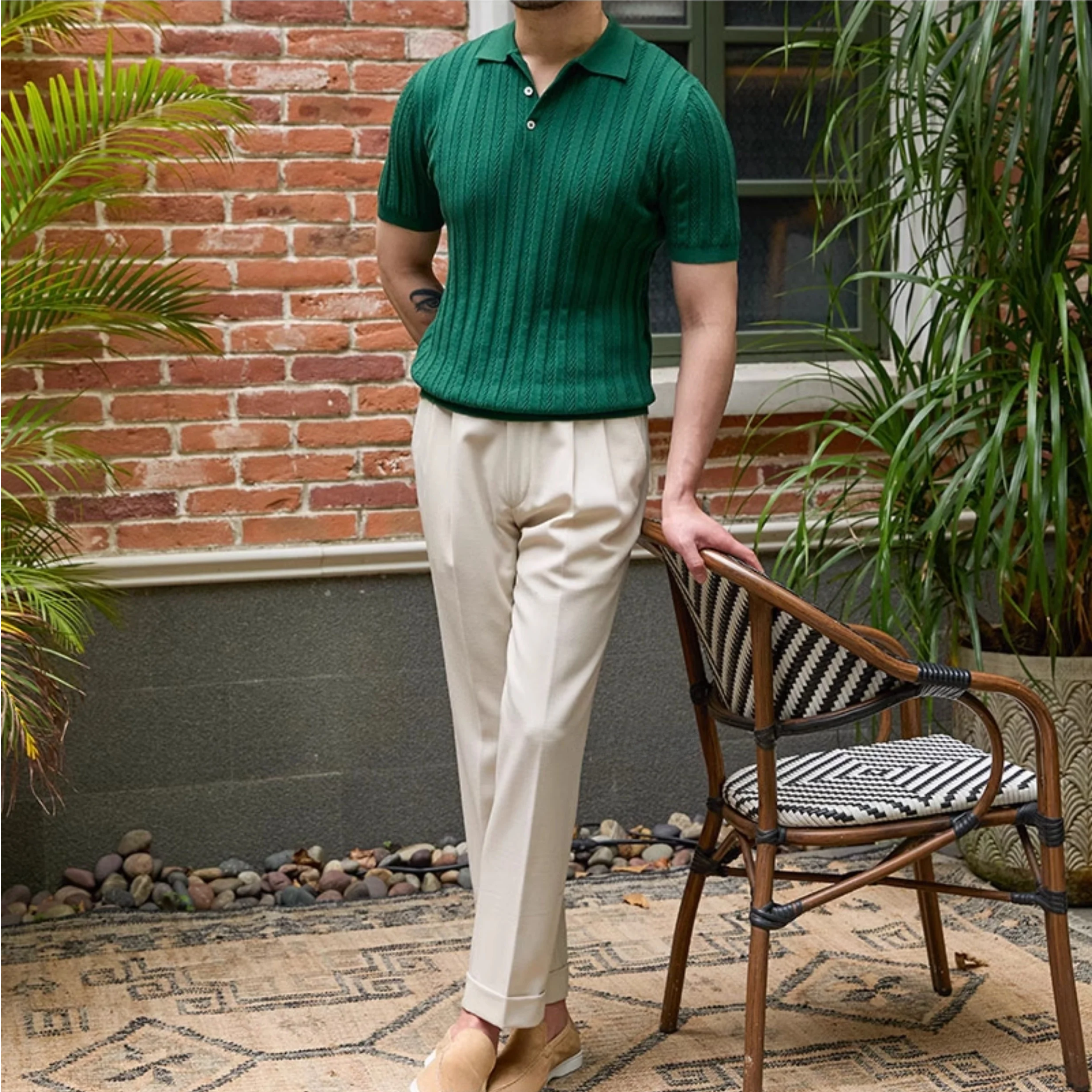 The Marzio Jacquard Polo Tovian Instinct