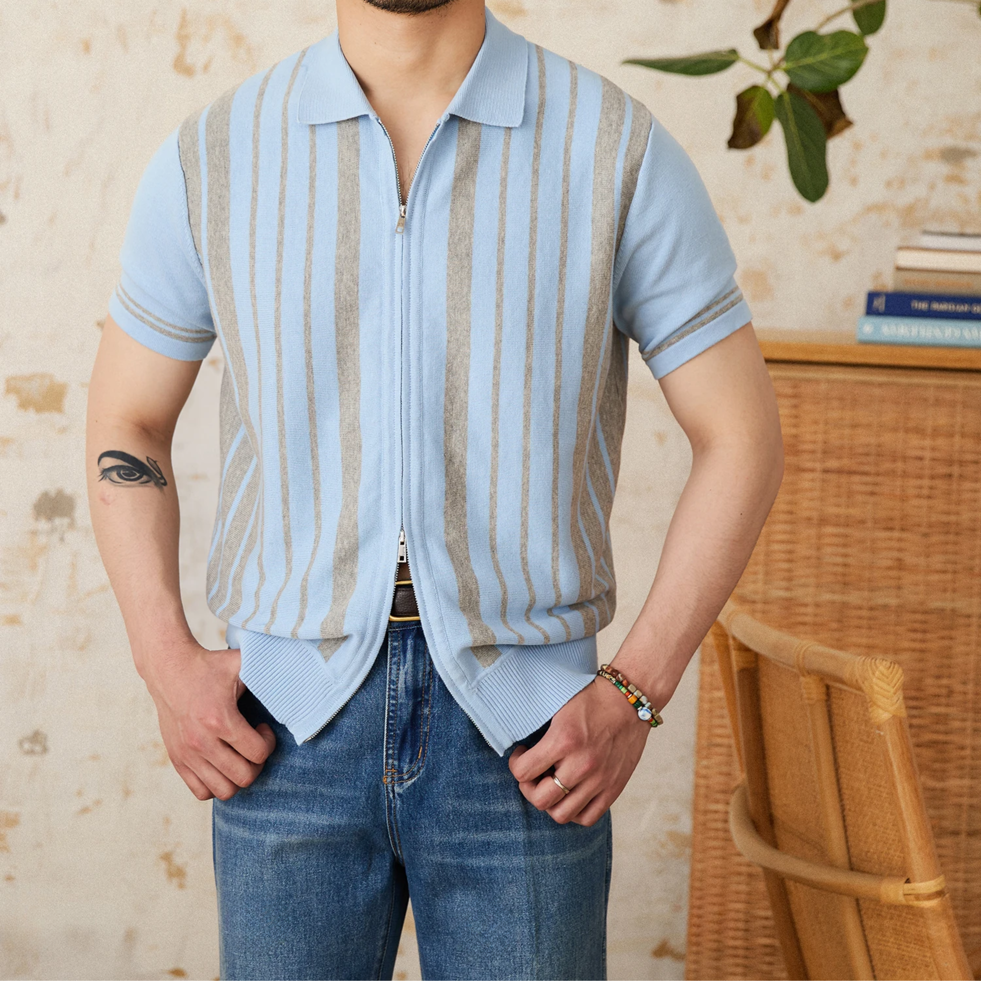 The Forza Knit Shirt Blue / S Tovian Instinct