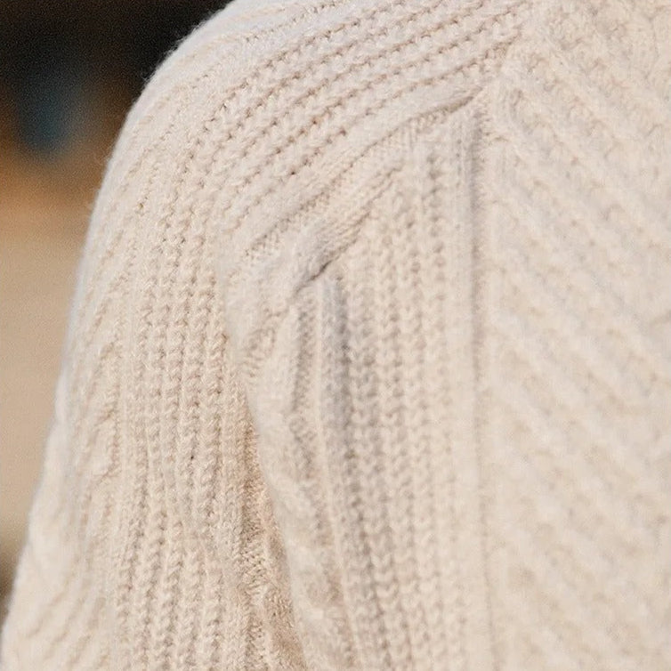 The Verona Cable Knit Polo Tovian Instinct