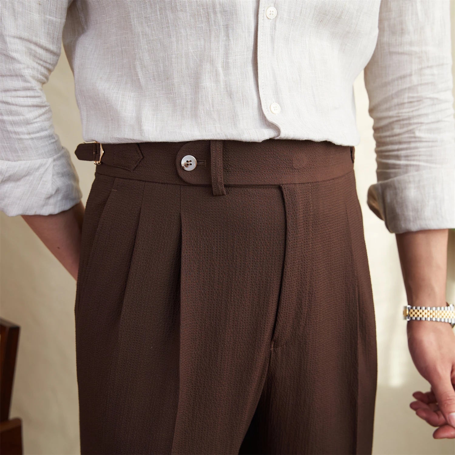 The Montecina Trousers  Brown / 34 Tovian Instinct