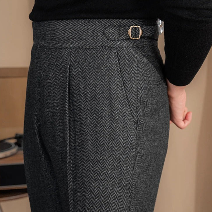 The Fiora Herringbone Trousers