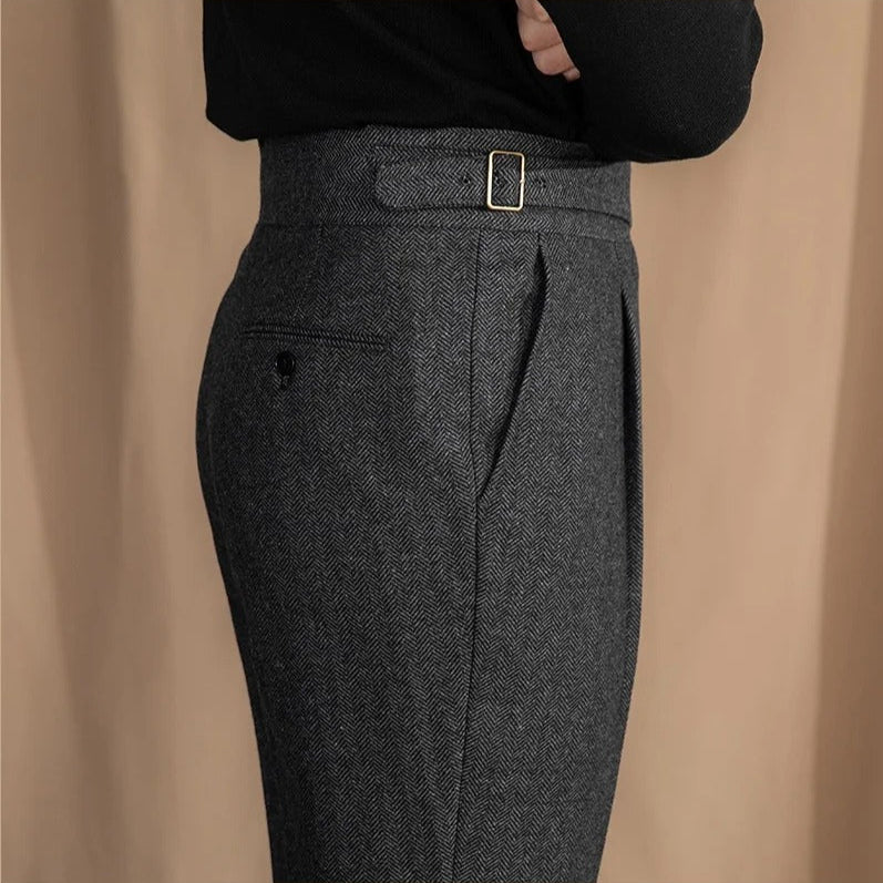 The Fiora Herringbone Trousers