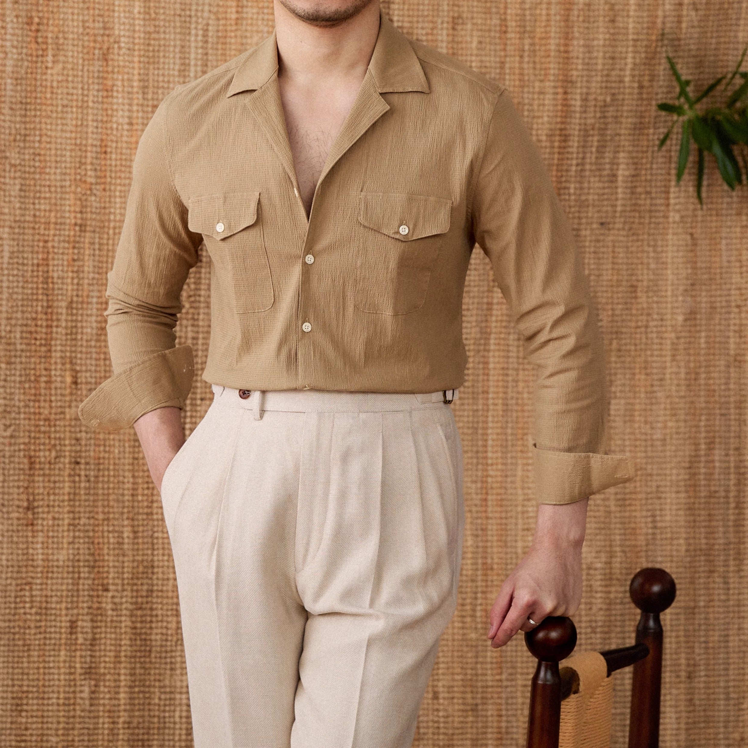 The Amalfi Utility Shirt  Khaki / 2XL Tovian Instinct
