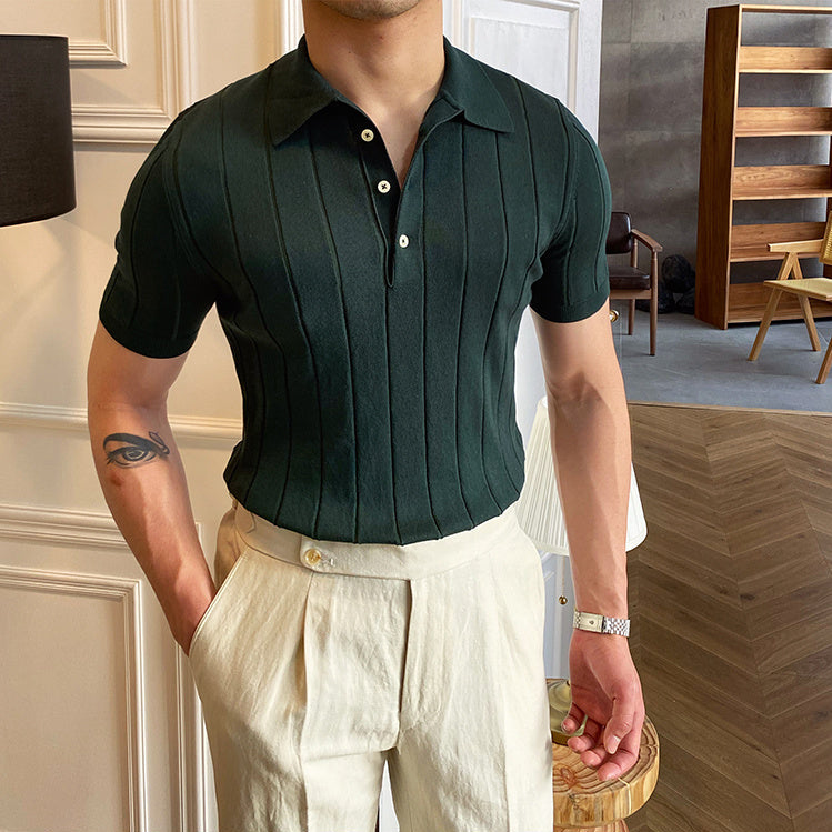 The Vittore Knit Polo  Green / XL Tovian Instinct