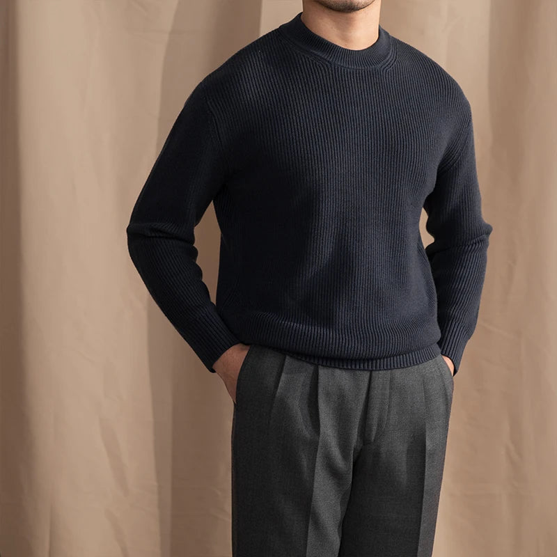 The Fieldstone Wool Crew Navy / XL Tovian Instinct