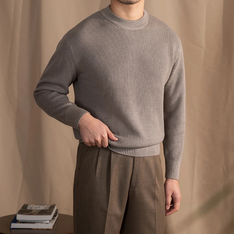 The Fieldstone Wool Crew Grey / XL Tovian Instinct