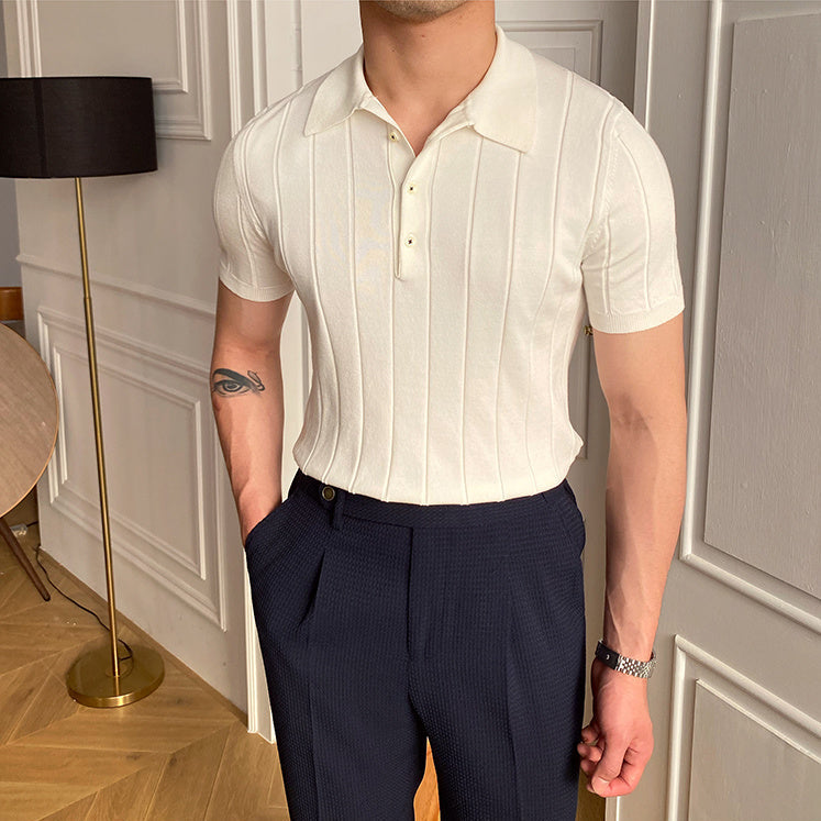 The Vittore Knit Polo White / XL Tovian Instinct