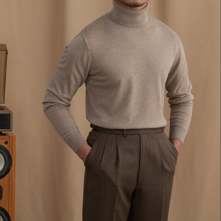 The Carran Wool Turtleneck  Beige / XL Tovian Instinct