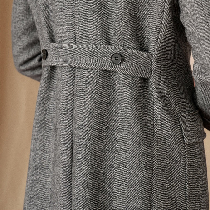 The Ashbury Herringbone Overcoat Tovian Instinct