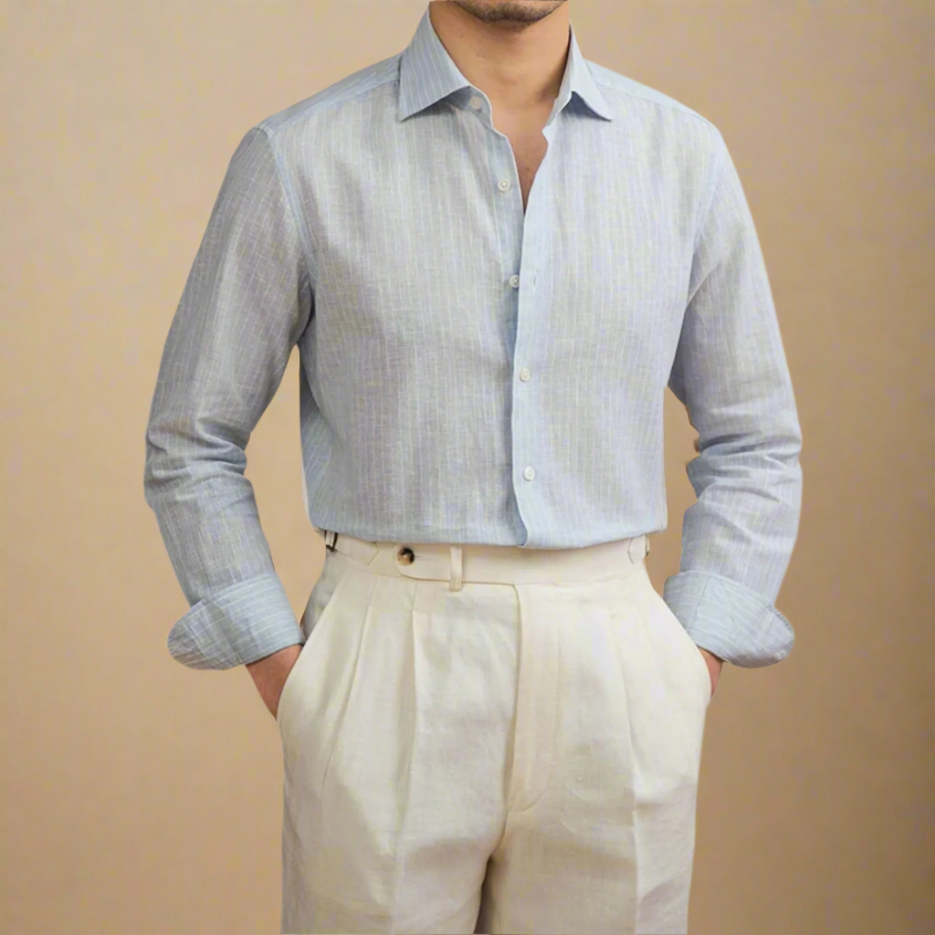 The Calden Cotton-Linen Shirt   Tovian Instinct