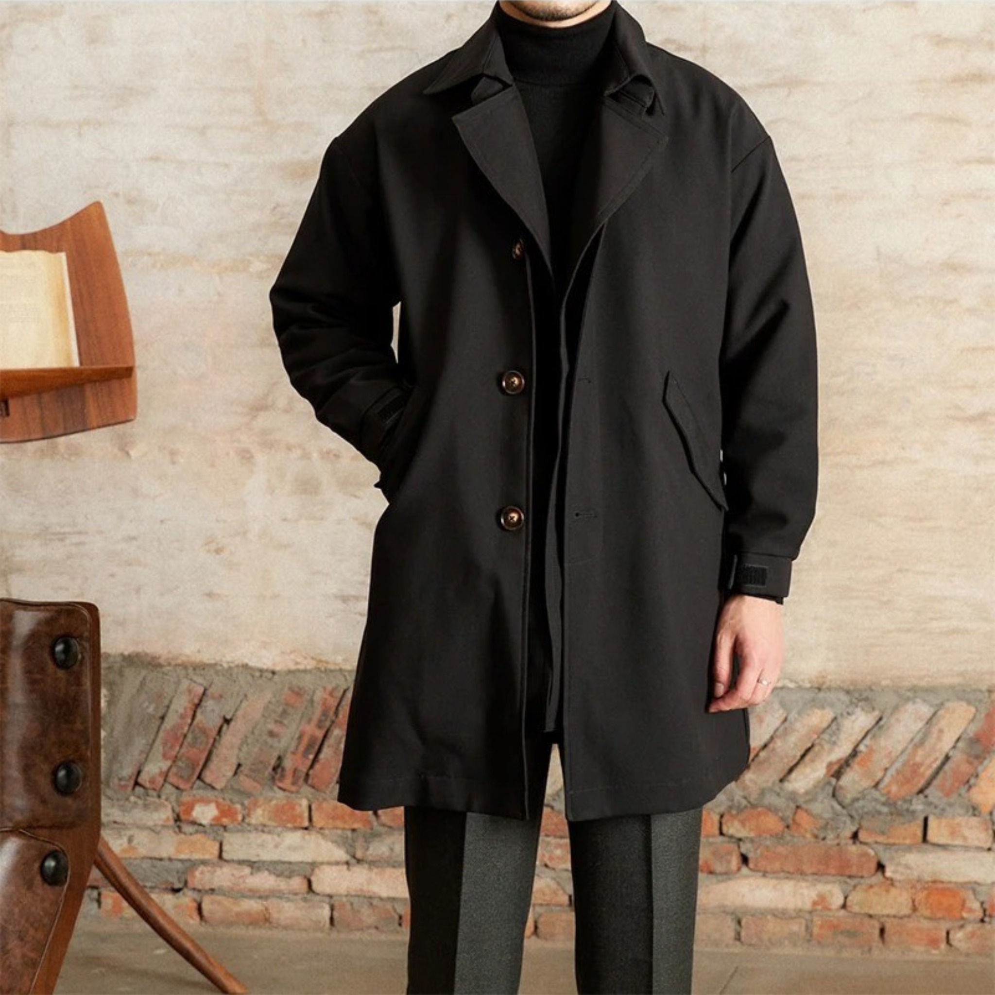 The Astaire Down Trench  Black / XL Tovian Instinct