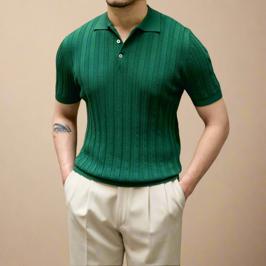 The Marzio Jacquard Polo   Tovian Instinct
