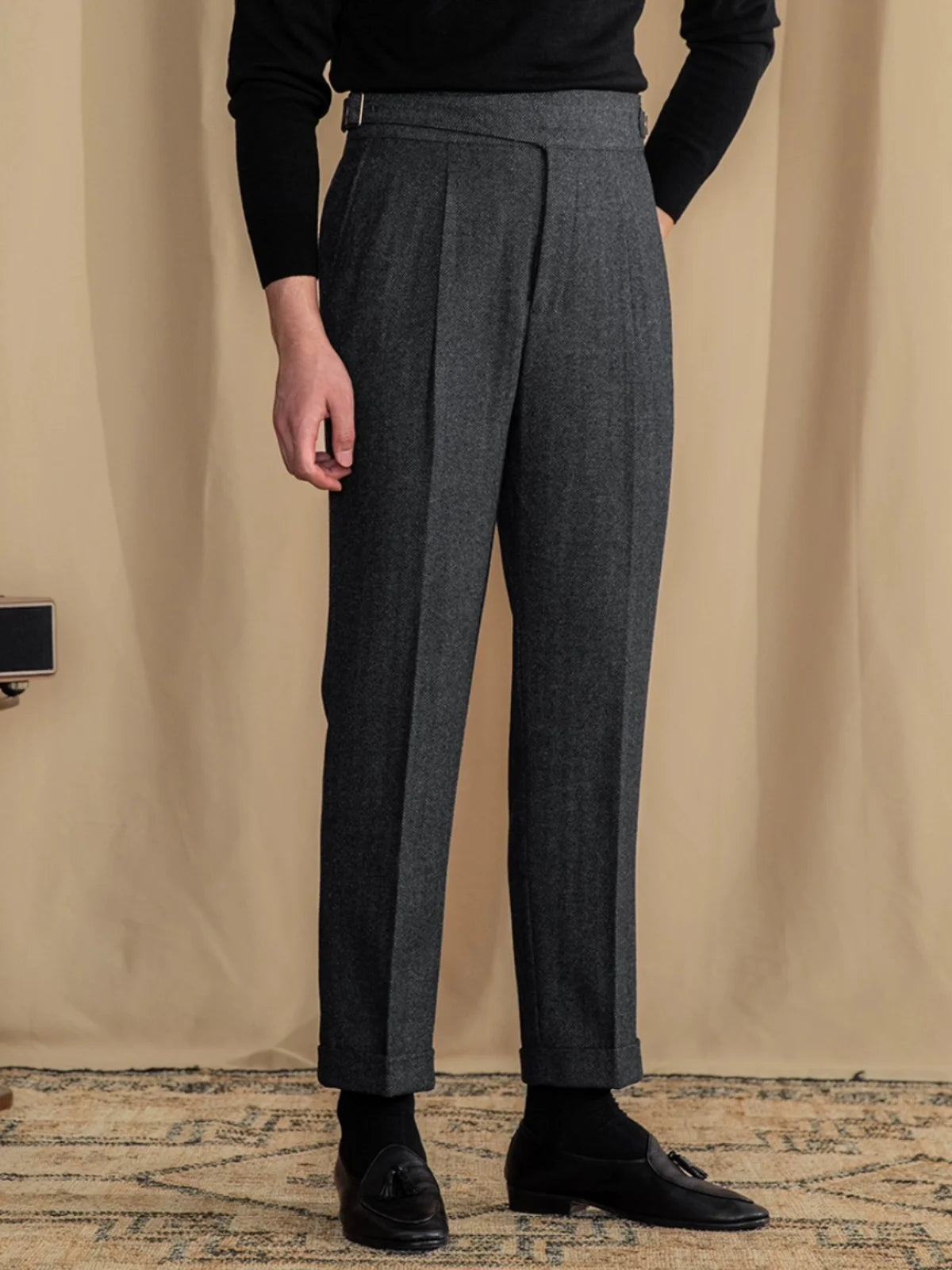 The Fiora Herringbone Trousers