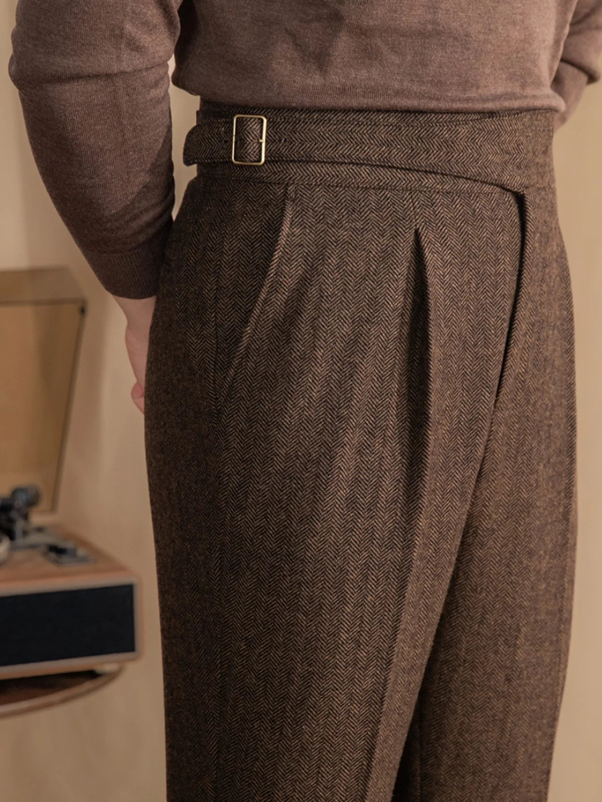 The Fiora Herringbone Trousers
